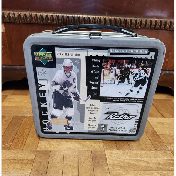 Vintage Wayne Gretzky Upper Deck Premiere Edition Lunch Box 1999 Grey - Picture 1 of 7